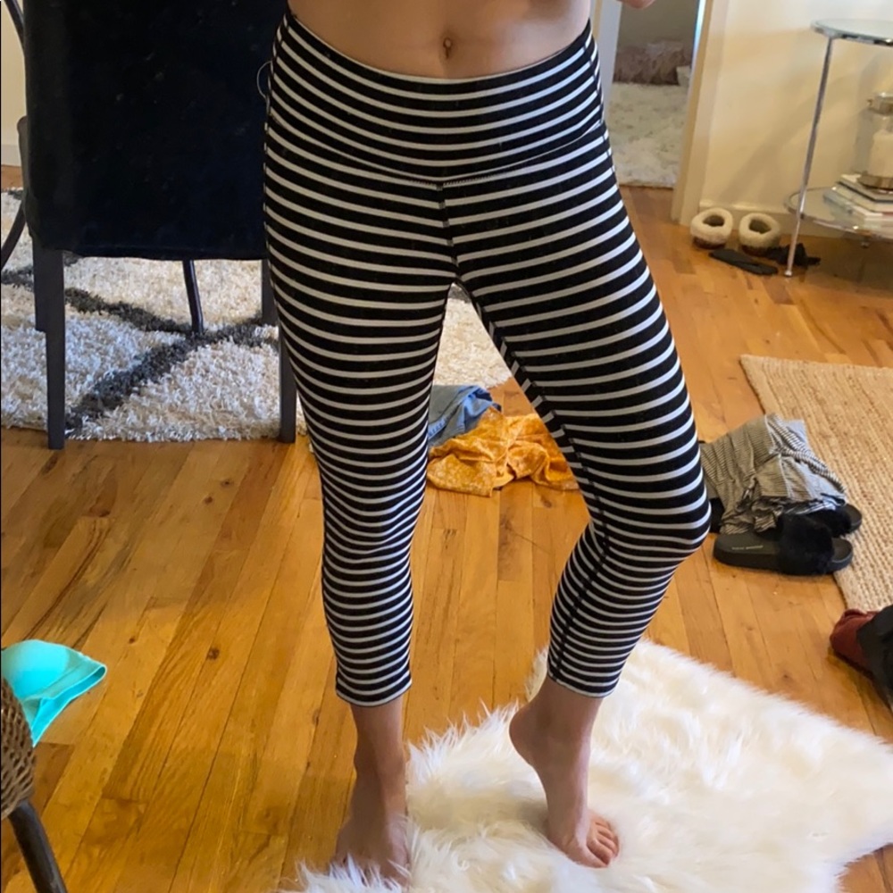 Athleta Striped Leggings Yoga Pants